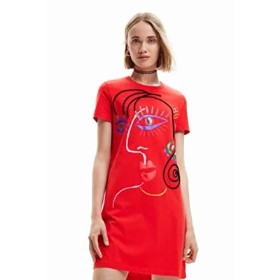Abbildung von Desigual Damen Vest_malua 3000 Dress, Rot, S EU