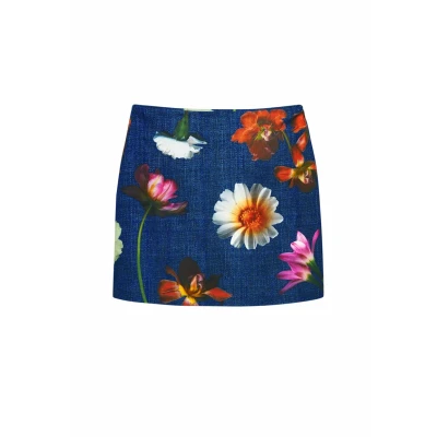 Abbildung von Desigual Alinienrock, Damen, Größe: XXS, Blue