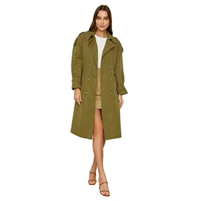 Abbildung von Trendyol Parent Trenchcoat, Damen, Größe: 40, Khaki