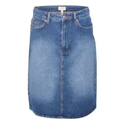 Abbildung von Part Two Alinienrock, Damen, Größe: 36, Medium blue denim