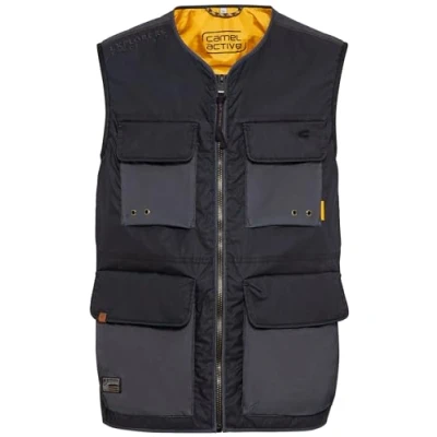Abbildung von camel active MIT Aufgesetzten Taschen Weste, Herren, Größe: 52, Night blue
