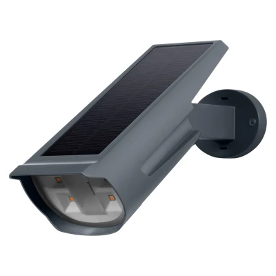Abbildung von LEDVANCE ENDURA GARDEN Solar SPOT WALL&amp;SPIKE 29,5cm moderne LED Akku Außenleuchte, als Wandleuchte oder Gartenleuchte nutzbar, 0,5W, 3000K warmweiß, 55 Lumen, dunkelgrau