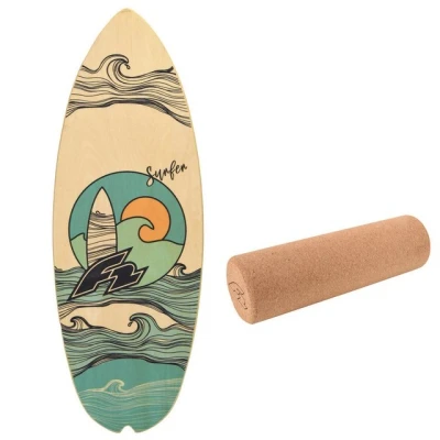 Abbildung von F2 Set Balance Board Halfshell 88x32cm mit Korkrolle