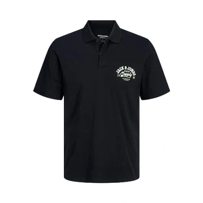 Abbildung von JACK&amp;JONES Herren JJELOGO Polo SS 2 COL SS24 SN Langarmhemd, Black, M