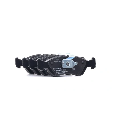 Abbildung von BOSCH 0 986 491 900 Bremsbelagsatz Low Metallic mit Kolbenclip OPEL: Calibra A, Vectra B Limousine, Astra F Cabrio, DAEWOO: Lanos Limousine