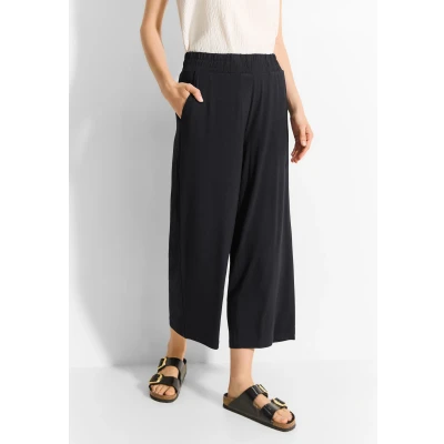 Abbildung von Cecil 3/4 Jersey HOSE Stoffhose, Damen, Größe: XXLx24, Schwarz