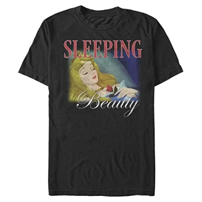 Abbildung von Disney Unisex Sleeping Beauty Classic Organic Short Sleeve T shirt, Schwarz, S