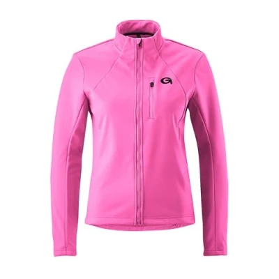 Abbildung von Gonso Adventure Jacket Softshell W, Damen Fahrradjacke, Wasserabweisende Softshelljacke, Winddicht, G Shell für optimale Wärmeisolierung, Enganliegende Passform, PFC frei, Pink, Gr. 42