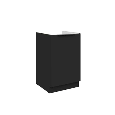 Abbildung von Küchen Preisbombe Spülenunterschrank 50 cm Küche SIENA Schwarz Küchenzeile Küchenblock Einbauküche