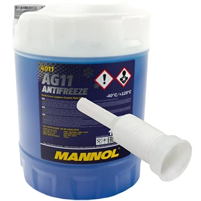 Abbildung von Kühlerfrostschutz MANNOL Longterm Antifreeze 10 Liter Fertiggemisch 40C blau inkl. Ausgießer