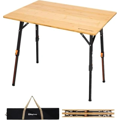 Abbildung von KingCamp Campingtisch Bumbus 80 x 60 cm Klapptisch höhenverstellbar 42 70cm für 2 4 Personen Falten Klappbar belastbar bis 80kg