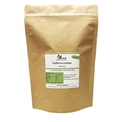 Abbildung von Pfefferminzblätter 1000g getrocknet und geschnitten ideal für Pfefferminz Tee naturrein aus deutschem Anbau von my mosaik (1000g)