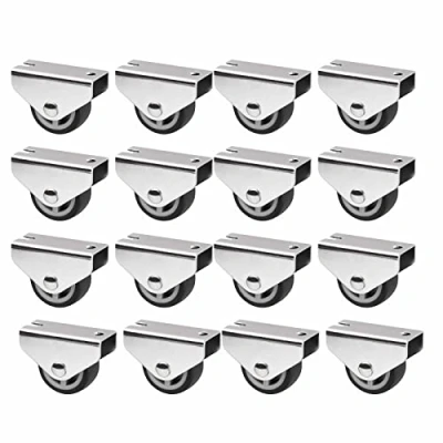 Abbildung von Sotech 16er Set Kastenrolle PASSAU (Ø 30 mm, für Unterbaumontage, dunkelgrau) Möbelrolle, leise und bodenschonend, Ideal Bettkästen Bodenschubladen