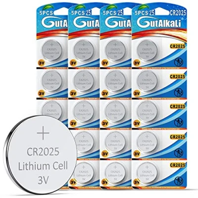 Abbildung von 20 Knopfzellen CR2025 Lithium 3 V (CR2025 Batterien)