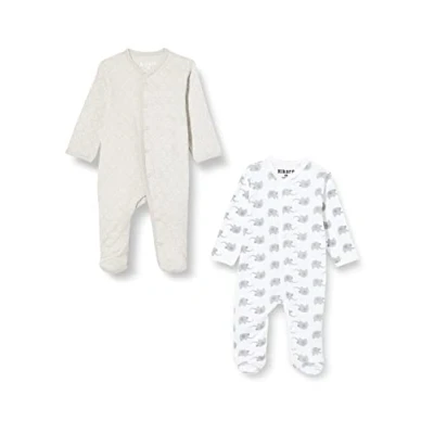Abbildung von HIKARO Baby Sleepsuits with Long Sleeves and Feet, Light Grey (142), 3 6 Months