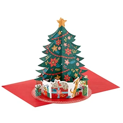 Abbildung von Hallmark Paper Wonder Pop Up Weihnachtskarten, Weihnachtsbaum (8 Karten und Umschläge)