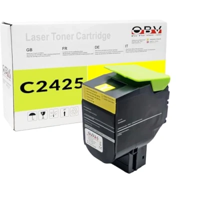 Abbildung von Kompatibel OBV Toner ersetzt Lexmark C2320Y0 für C2425 C2535 MC2325 MC2425 MC2640 MC2535 gelb 1000 Seiten