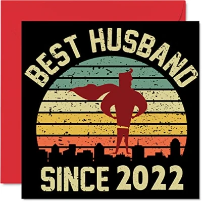 Abbildung von 2. Karte Hochzeitstag Jahrestag für Ehemann Bester Alles Gute zum Hochzeits Jubiläum Karten den Partner, 145mm x Grußkarten Zweite Baumwolle Jahrestage