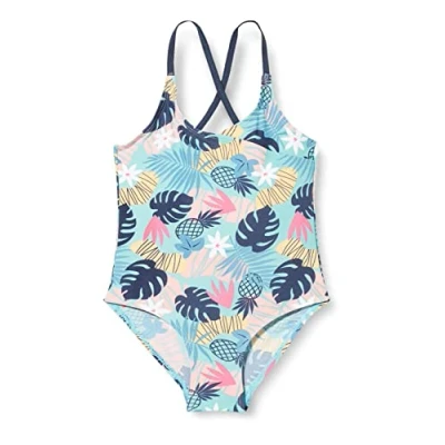 Abbildung von Playshoes Mädchen Uv schutz Badeanzug Schwimmanzug Badebekleidung, Tropisch, 158 164 EU