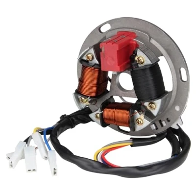 Abbildung von Grundplatte Zündung Elektronik Lichtmaschine Stator 6V 25W kompatibel mit Simson S51 S70 KR51 Schwalbe