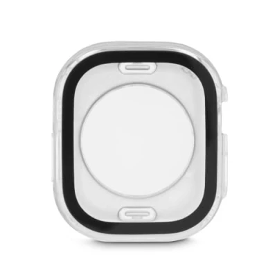 Abbildung von Hama Schutzhülle für Apple Watch Ultra/Watch Ultra 2., 49mm (Rundum Displayschutz, Schutz Glas, Kratzschutz Case, Hülle Display) Transparent