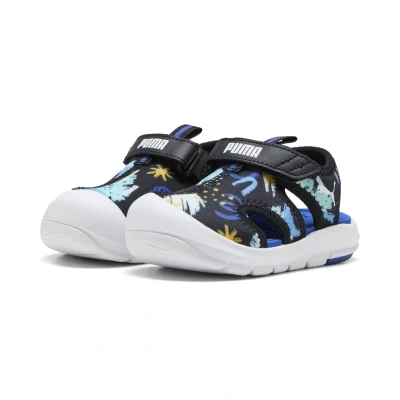 Abbildung von Puma FUN Racer Unisex Trekkingsandale für Kinder, Größe: 24, Black/vivid blue Schuhe