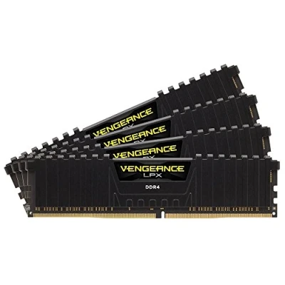 Abbildung von Corsair Vengeance LPX 64GB (4x16GB) DDR4 2666MHz C16 XMP 2.0 High Performance Desktop Arbeitsspeicher Kit, Schwarz