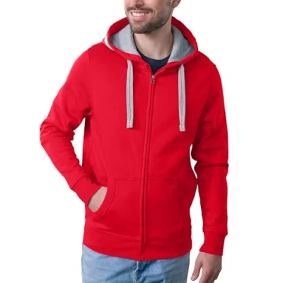 Abbildung von HRM Herren Jas M Kapuzenpullover, Himbeere, XXL