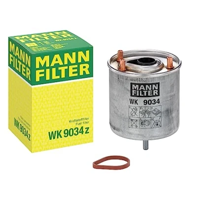 Abbildung von MANN FILTER WK 9034 z Kraftstofffilter mit Dichtung CITROËN: C4 Grand Picasso 2, II Schrägheck, DS3 PEUGEOT: 5008 I, 207 CC, 308 I SW