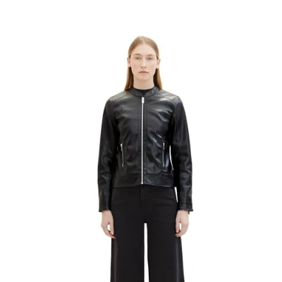 Abbildung von TOM Tailor Kunstlederjacke, Damen, Größe: Large, Deep black