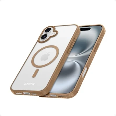 Abbildung von Anker MagGo Matt magnetische Handyhülle für iPhone 16, Ultra schlanke, Kratzfeste und robuste Schutzhülle, Case kompatibel mit MagSafe, Mattes nur 16
