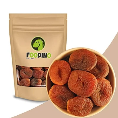 Abbildung von Aprikosen getrocknet naturbelassen ungezuckert ungeschwefelt ohne Zucker entsteint ganz getrocknete Stein Trockenfrüchte 500g 5kg wiederverschließbar Premium Qualität FOODINO (1kg)