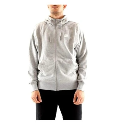 Abbildung von Nike Sportswear M NSW CLUB Sweatjacke, Herren, Größe: Medium, Grey heather/matte silver/white