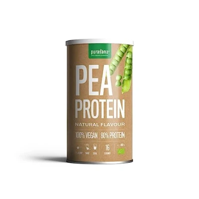 Abbildung von Veganer Bio Erbsen Protein Shake Neutral, 80% Proteingehalt. Hochkonzentriertes pflanzliches Erbsenproteinisolat