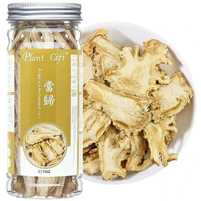 Abbildung von Plant Gift Organic Angelica 70G/2.46oz 当归 Dried Cut Root, Archangelica Root , Officinalis, Tea, L