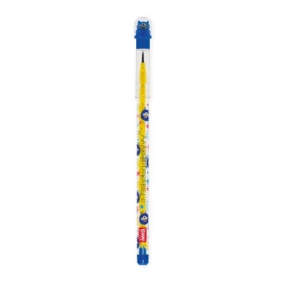 Abbildung von Legami Stapelbare Bleistift mit Radiergummi Take a Tip, Thema Monster, 11 Minen 2B, kein Anspitzer, einfach zu bedienen, kleiner TPR Radierer im Lieferumfang enthalten, aus ABS