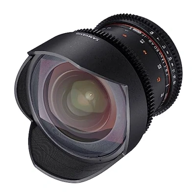 Abbildung von Samyang 14/3,1 Objektiv Video DSLR II Canon EF manueller Fokus Videoobjektiv 0,8 Zahnkranz Gear, Weitwinkelobjektiv schwarz