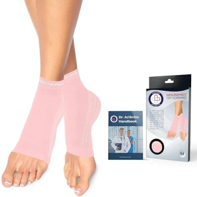 Abbildung von Von Ärzten Entworfen, Sprunggelenkbandage, Flexible Bandage Sprunggelenk, Knöchelbandage für Mittelfuß, Fußbandage Knöchelprobleme und Achillessehne, Kompressionssocken mit Kupfer, Pink, M