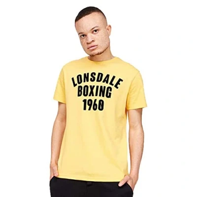 Abbildung von Lonsdale Normale Passform Pitsligo Tshirt print, Herren, Größe: Medium, Yellow black