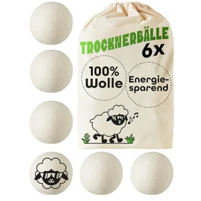Abbildung von Praknu Trocknerball Trocknerbälle für Wäschetrockner 6er Set (Set, 6 St), Energiesparend