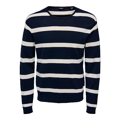 Abbildung von ONSWYLER LIFE REG 14 LS STRIPE CREW KNIT