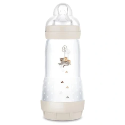 Abbildung von MAM Easy Start Anti Colic Flasche 4+ Monate, schneller Durchfluss (320 ml), Sand zur Reduzierung von Koliken und Beschwerden des Babys Babyflasche zum Stillen geeignet