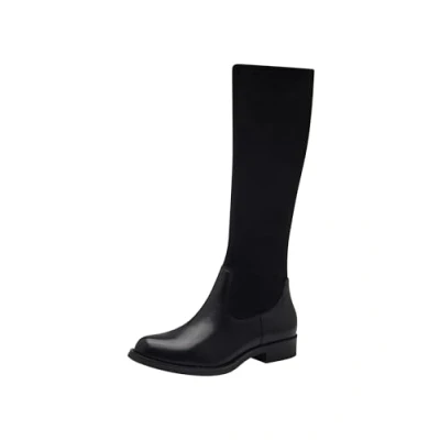 Abbildung von Tamaris COMFORT Damen Hohe Stiefel ohne Absatz mit Reißverschluss Elegant, Schwarz (Schwarz), 40 EU