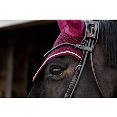 Abbildung von Kentucky Horsewear Wellington Fliegenhaube Samt Bordeaux Für Pferd