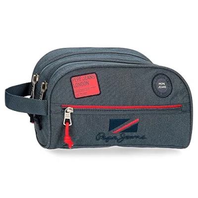 Abbildung von Pepe Jeans Kay Kulturbeutel Zwei Fächer Anpassbar Blau 26x16x12 cm Polyester