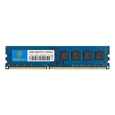 Abbildung von Rasalas 8GB PC3 10600 DDR3 1333 Udimm Arbeitsspeicher 2Rx8 10600U 240 Pin 1.5V CL9 1333mhz Ram Speicher Module für AMD, Intel System Desktop Computer