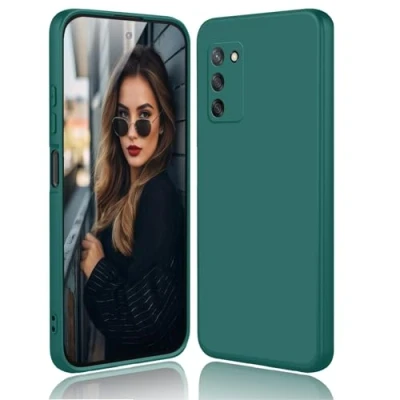 Abbildung von DESSEN Hülle für Nokia G22 Handyhülle Flüssige Silikon Schutzhülle Stoßfest Kameraschutz Case Dünn Weiche TPU Bumper Cover mit Kratzfestem Mikrofaserfutter, Dunkelgrün
