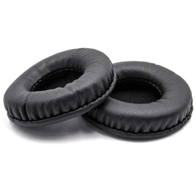 Abbildung von vhbw Ohrpolster Ersatz Polster kompatibel mit AKG K495, K495NC, K518, K518DJ, K518E, K518LE, K81, K130 Kopfhörer Headset, Schwarz 7,5 cm