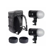 Abbildung von Elinchrom ONE externer Blitz für professionelle Blitzlicht Fotografie, Doppel Set, 20931.2, Schwarz