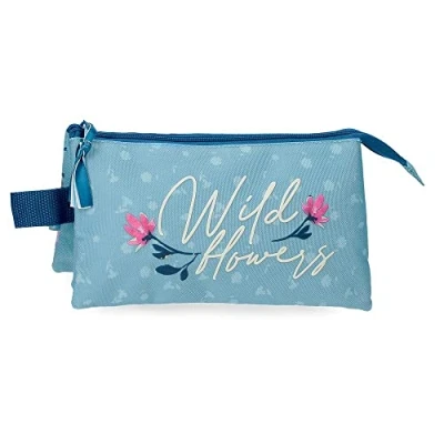 Abbildung von Movom Wild Flowers Triple Case Blau 22x12x5 cm Polyester